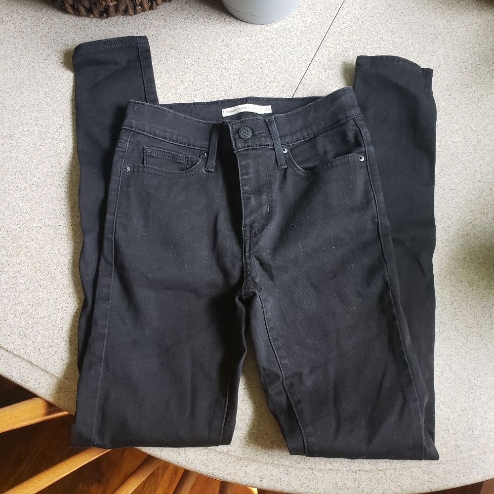 Levis black super skinny jeans - Picture 1 of 6